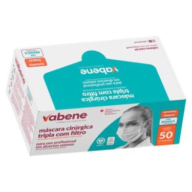 Imagem de Mascara descartavel vabene com 50 branca