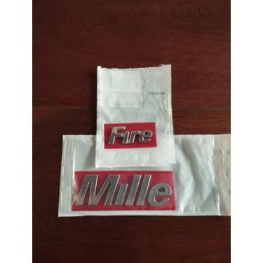 Imagem de Emblema Letreiro Mille Fire Cromado Para Uno 2005 A 2013.