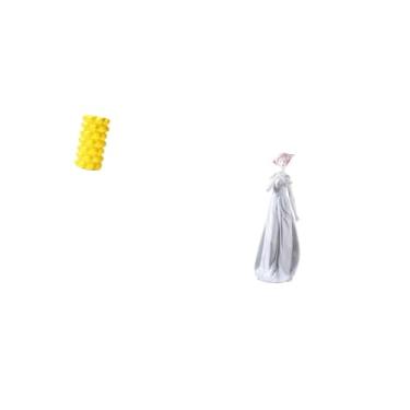 Imagem de Fenteer Vaso de Flores de Porcelana E Estatueta de Cerâmica para Mesa, Ornamento de Mesa, Estátua de Senhora Moderna para Sala de Estar, Prateleira, Decoração