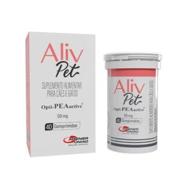 Imagem de Aliv Pet 50mg  Agener 40 Comprimidos - Suplemento Alimentar para Pele 