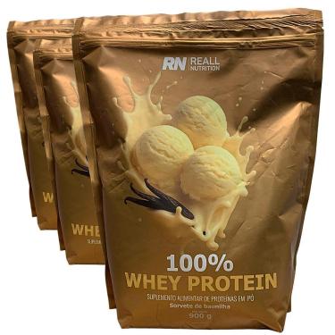 Imagem de Combo 3 Whey Protein Concentrado 100% Reall Nutrition 900g-Unissex