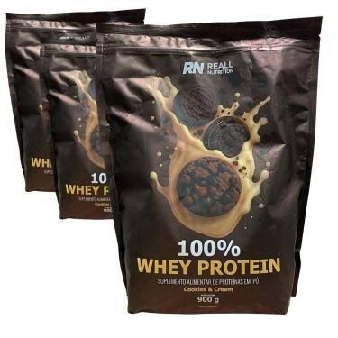 Imagem de Combo 3 Whey Protein Concentrado 100% Reall Nutrition 900g-Unissex