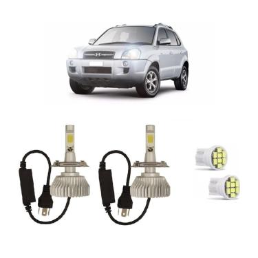 Imagem de Kit Lâmpadas Super Led Farol Alto Baixo Tucson 2006 à 2013