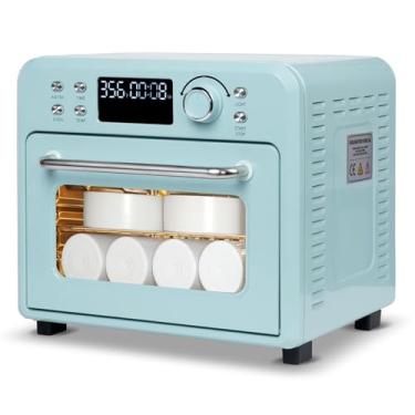 Imagem de ToBeAce Máquina de forno de sublimação 16L 110V 1400W azul com display digital, forno de convecção para blanks de sublimação copos canecas copos garrafas de água transferência a granel com luva