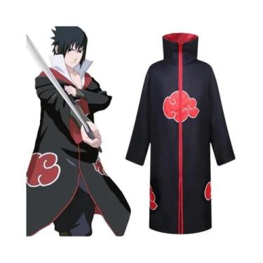 Imagem de Fantasia De Cosplay De Anime Uchiha Itachi Com Capa De Nuvem Vermelha 