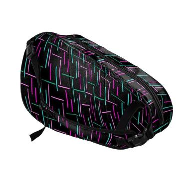 Imagem de Raqueteira de Beach Tennis BT111 Preta e Rosa/Verde - Teisen-Unissex