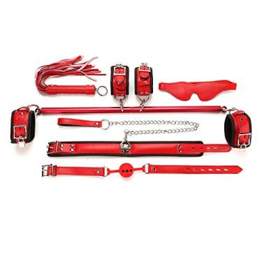 Imagem de Spreader Barras de Pilate Vermelha para Quarto com 8 Peças de Kit de Alças Ajustáveis Vermelhas, Leg Spreader Bar para Quarto, Casa, Barras de Exercício, Equipamento Esportivo, Treinamento, Fitness