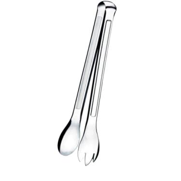 Imagem de Pegador de Salada Grande de Aço Inox para Churrasco 29cm Almoço Saladas Restaurante Alface Tomate
