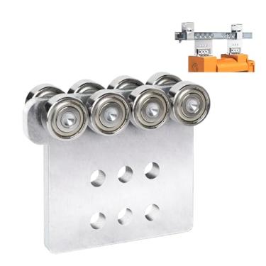 Imagem de Conjunto de carrinho de 8 rodas compatível com Unistrut 1-5/20.3 cm de largura e mais alto trilho de canal de suporte para carrinho de guincho de feixe ou rolos de porta deslizante, sistema de trilho