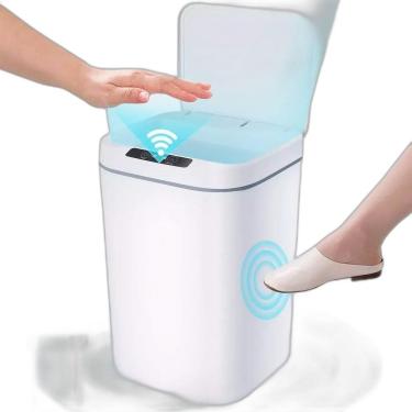 Imagem de Lixeira Automática Inteligente Sensor Recarregável Cozinha