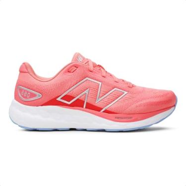 Imagem de Tênis New Balance 680 V8 Feminino (Coral/Branco, BR, Adulto, Numérico, 38)