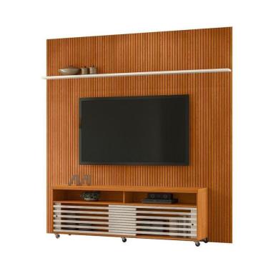 Imagem de Composição Frizz New Prestige Bancada E Painel Para Tv 75 Polegadas Com Portas - Madetec Cinamomo Off White