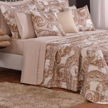 Imagem de Cobre Leito Queen Top Line Estampado 180 Fios 3 Peças - Malaga