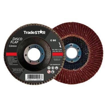 Imagem de Disco Flap 115 Mm G80 Fibra Cônico Aço Tradestar