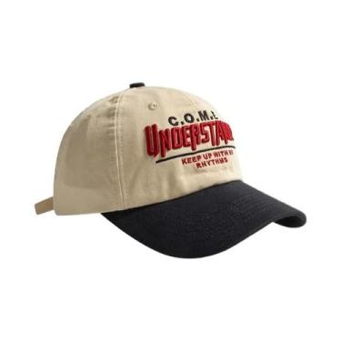 Imagem de Boné De Beisebol Feminino Ajustável Bordado Com Contraste Para Lazer A