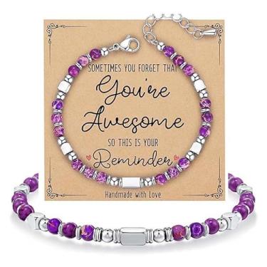 Imagem de Afcrho Pulseiras para meninas adolescentes presentes na moda crianças volta às aulas estudantes pulseira boho formatura ideias para meninas adolescentes 7 8 10 12 13 14 16 18 aniversário Páscoa meias