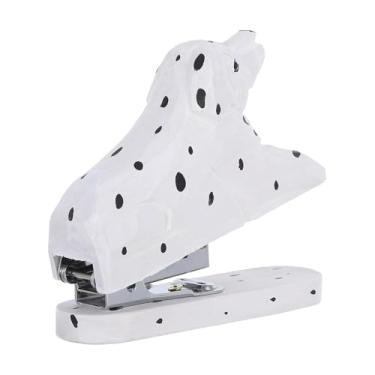 Imagem de KiBcsLic Grampeador de madeira em forma de animal, estatueta artística fofa e criativa para decoração de mesa, estátua portátil de animal, grampeador manual, Forma de Cachorro