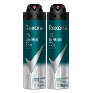 Imagem de Kit 2 Desodorante Antitranspirante Aerosol Masculino Rexona Sem Perfum