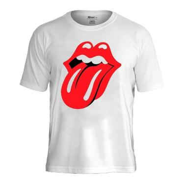 Imagem de Camiseta de Banda Rolling Stones em Algodão Manga Curta Gola Redonda-Unissex