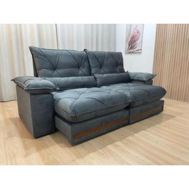 Imagem de Sofá Retrátil Reclinável 2,30 m Cinza 502 Agar - Alpoim