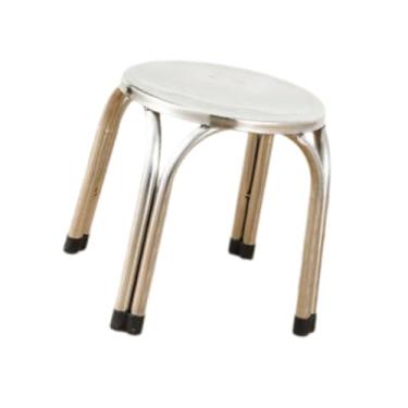 Imagem de IEUDNS Bancos empilháveis, bancos de aço inoxidável, comerciais práticos para sala de aula, redondos para sala de jantar e jardim, 30cm