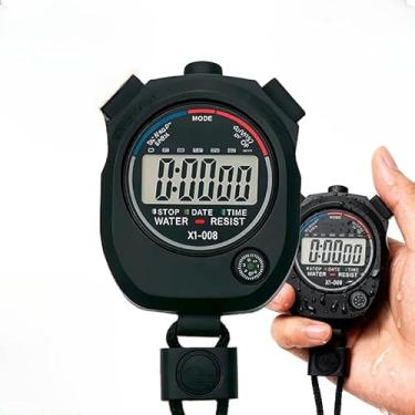 Imagem de Cronometro Digital Esportivo Treinos Corridas com Bússola Alarme Relógio e Resistência à Água para Esportes e Atividades
