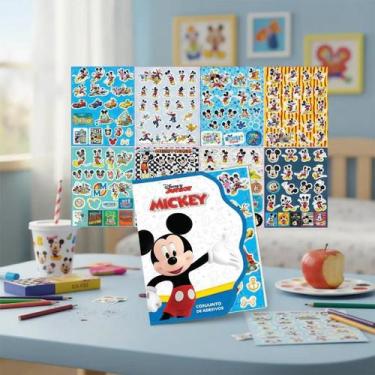 Imagem de 8 Folhas Adesivo Figurinha Personagens Infantil Disney Volta as Aulas 