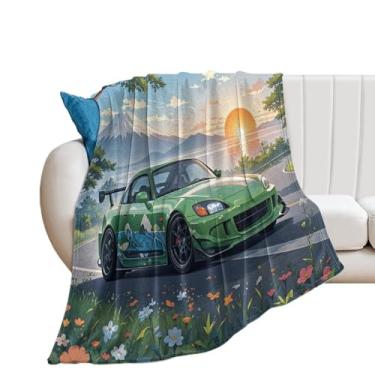 Imagem de HouLaiZhe Cobertor super macio de flanela JDM S2000 Mount Fuji, Cobertores leves de resfriamento para sofá-cama, cadeira, sofá, carro, viagens ao ar livre, leve, quente, 178 x 203 cm