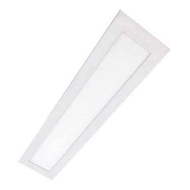 Imagem de Luminária Plafon Led Embutir 60x15 24w - Embralumi, Branco Frio, Bivol