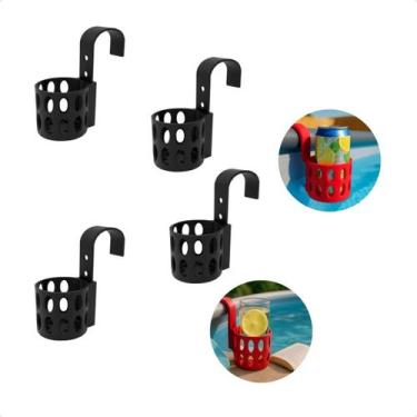 Imagem de Kit 4 Suporte De Copo Encaixável Para Piscina Suporte Para Latas e Cop
