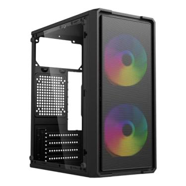 Imagem de Gabinete Gamer mATX BG-065 ZONE Vidro Temperado Frente Mesh 2 Fans Rainbow