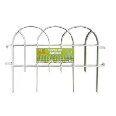 Imagem de Kit 12 Cercas Decorativa Jardim Romana Branca 5,10 Mts - Wlplast