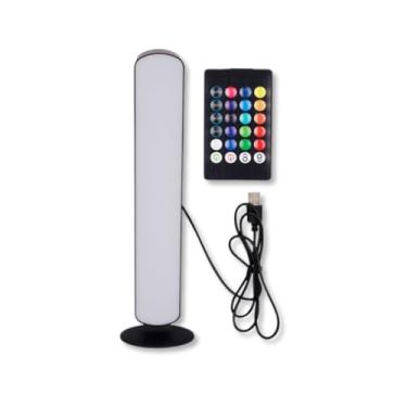 Imagem de Luminária LED RGB Decorativa com Controle Remoto USB – 16 Cores, Luz Ambiente Relaxante e Setup Gamer