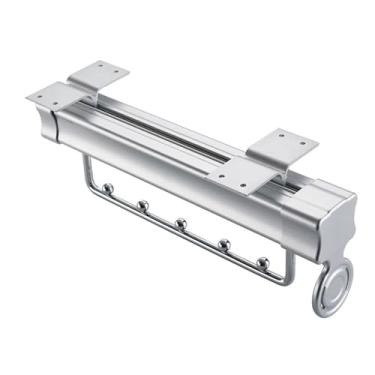 Imagem de Hhsdyl Varão Extensível Closet, Varão Closet Ajustável Resistente Cabideiro Telescópico para Calças e Roupas, Cinza,White,30.8cm