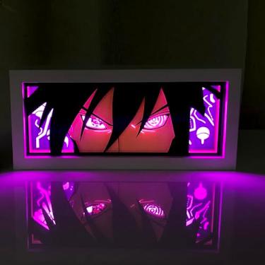 Imagem de Caixa de luz LED de anime RGB multicolorida anime corte de papel caixa de luz artesanal manga sombra lâmpada esculpida luz noturna luminária de mesa para decoração de quarto presente de anime L-04-U