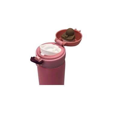Imagem de Garrafa Isotérmica em Aço Inox, 500ml, Rosa, Tampa Antivazamento, Bico Flip Top, 23cm Altura, Mantém Temperatura 12 Horas
