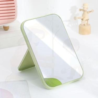 Imagem de CWPJUNDGP Espelho dobrável de mesa para dormitório portátil pode pendurar espelho pequeno espelho de vaidade espelho portátil