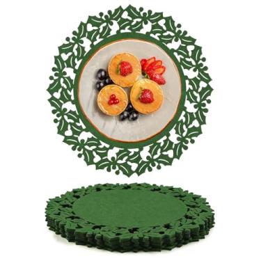 Imagem de Porta-copos de feltro para bebidas - com padrões resistentes ao calor tecido antiderrapante, tapete de copo de decoração de mesa | para casa, dormitório, escritório, apartamento, cozinha