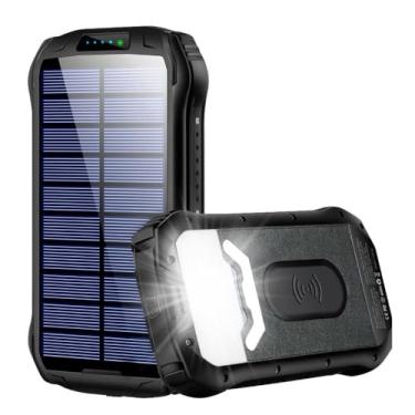 Imagem de POWER BANK Solar 26800mAh USB-C Resistente à Água - Recarga Sustentável em Preto