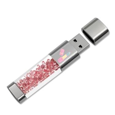 Imagem de Pen Drive USB de 64 GB, suporte de memória externa Techkey para armazenamento de imagens/vídeo/dados/backup V1.77 polegar/pular/discos rígidos de alta velocidade - Claret