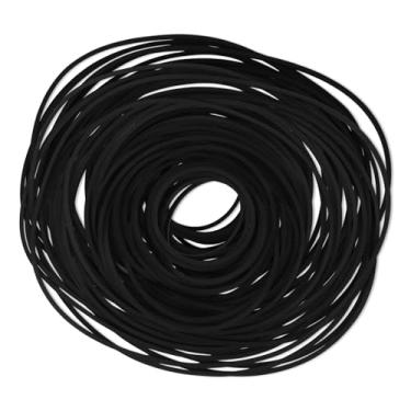 Imagem de 100un Correias Borracha para Gravador, Correias Fita Cassete 1mm Espessura Substituição Gravadores DVD CD LD VCR para Reparo e Manutenção (Pretas)