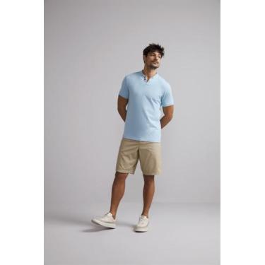 Imagem de Camiseta Gola Portuguesa Malha Premium Slim Fit - Azul Ceu - HIGHSTIL,