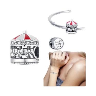 Imagem de Pingentes De Carrossel De Separação Em Cor Prata Para Confecção De Joi