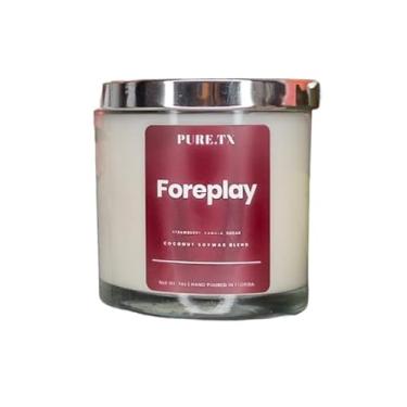 Imagem de Pure.tx Vela perfumada de luxo para preliminares, mistura de cera de soja de coco branco cremoso, 227 g, derramada à mão na Flórida, fragrância natural para casa