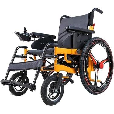 Imagem de CMOLVUR Cadeira de rodas elétrica dobrável super resistente, bateria de íon de lítio de polímero, alcance de até 24 km, energia ou uso manual