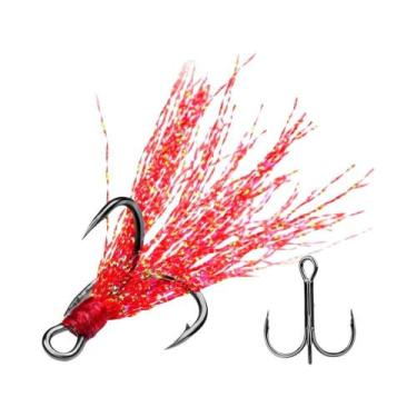 Imagem de Anzóis Triplos De Pesca Em Aço Carbono Reforçado Com Espinhos, Força 4