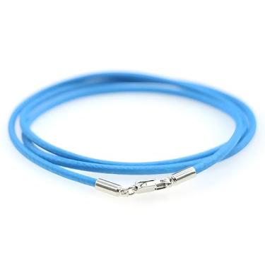 Imagem de Colar de couro trançado de 40 cm, corrente de corda de cera para homens e mulheres, 2 mm de largura, 50 CM, Metal, Sem Pedra Preciosa