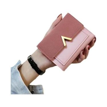 Imagem de Carteira Mini De Couro Feminina, Porta Moedas, Porta Cartões, Pequena 