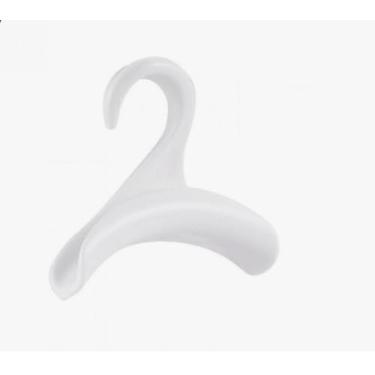 Imagem de Bolsa de armário de plástico e cabide de acessórios com design de gancho de arco para cinto de armazenamento de cachecol e bolsa, variante branca