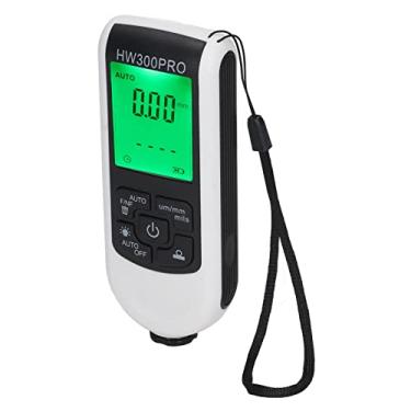 Imagem de Generic Medidor de Espessura de Revestimento Medidor de Tinta Preciso para Uso Externo Com Corda Portátil para Fabricação, Indústria de Processamento de Metal, ABS, 4,8x2,0x0,86in (Branco)